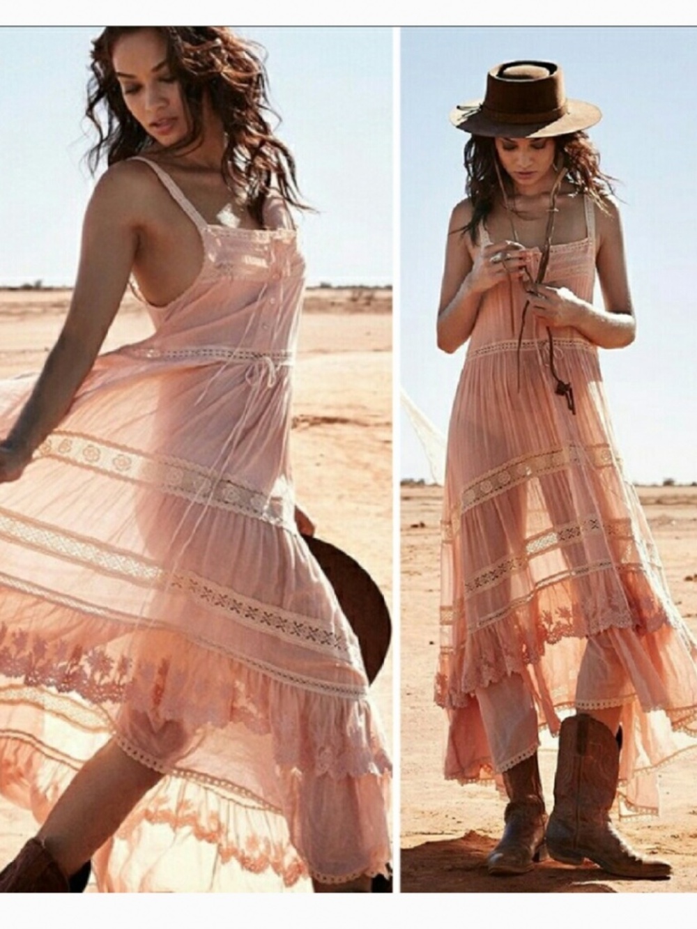 Spell Prairie Gown Peach Small - Picture 11 of 11